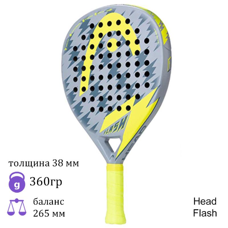 Ракетка для падел Head Flash Grey/Yellow