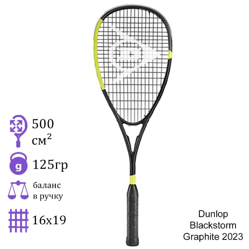 Ракетка для сквоша Dunlop Blackstorm Graphite 2023