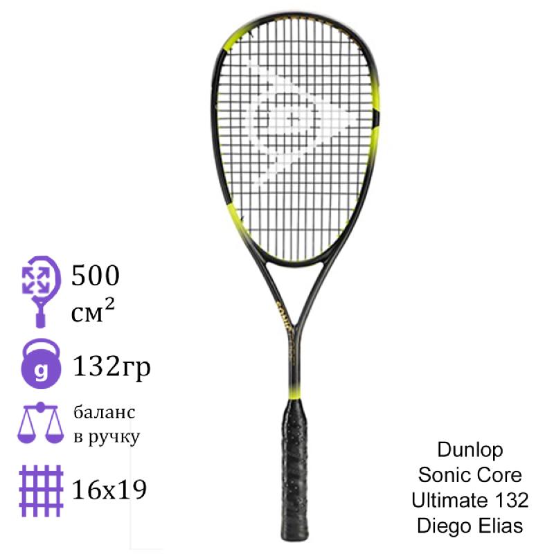 Ракетка для сквоша Dunlop Sonic Core Ultimate 132 Diego Elias
