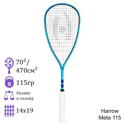 Ракетка для сквоша Harrow Meta 115 Blue/Royal Blue