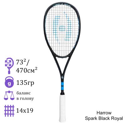 Ракетка для сквоша Harrow Spark Black/Royal