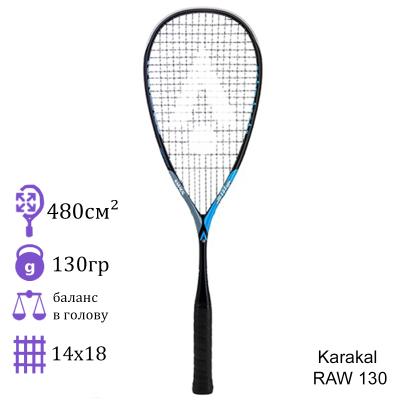 Ракетка для сквоша Karakal RAW 130 Black/Blue