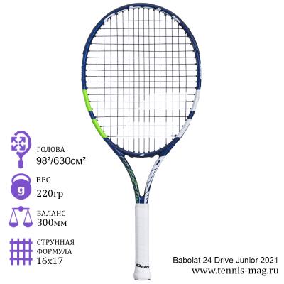 Теннисная ракетка детская Babolat 24 Drive Junior 2021