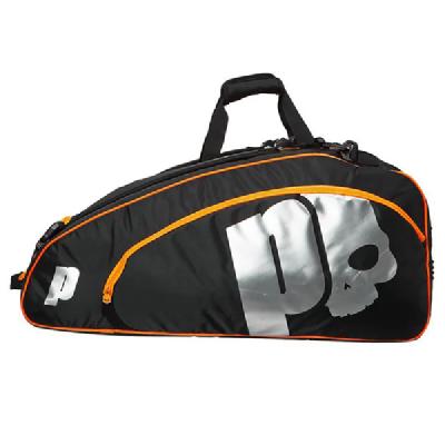 Сумка Prince by Hydrogen Chrome на 12 ракеток Black Silver Orange
