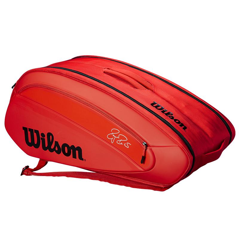 Теннисная сумка Wilson Federer DNA 12 Racket Bag 2018 Infrared на 12 ракеток