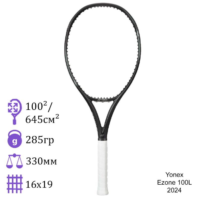 Теннисная ракетка Yonex Ezone 100L 2024 (Aqua Night)