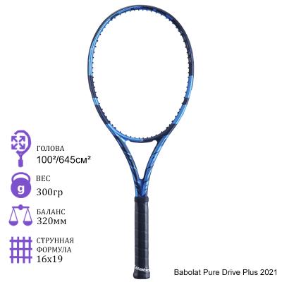 Теннисная ракетка Babolat Pure Drive Plus 2021