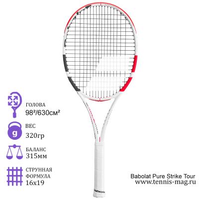 Теннисная ракетка Babolat Pure Strike Tour 2020