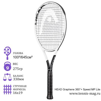 Теннисная ракетка Head Graphene 360+ Speed MP Lite