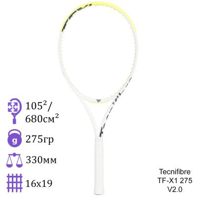 Теннисная ракетка Tecnifibre TF-X1 275 V2.0