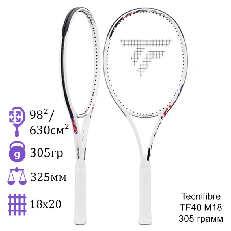 Теннисная ракетка Tecnifibre TF40 M18 305 грамм 2022 год