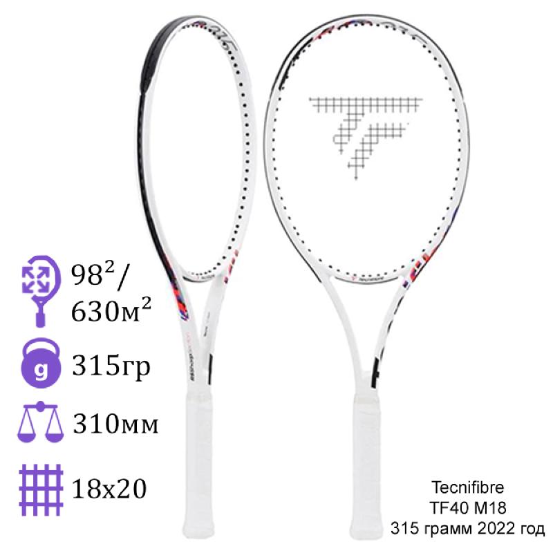 Теннисная ракетка Tecnifibre TF40 M18 315 грамм 2022 год