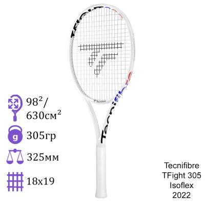 Теннисная ракетка Tecnifibre TFight 305 Isoflex 2022 ракетка Даниила Медведева