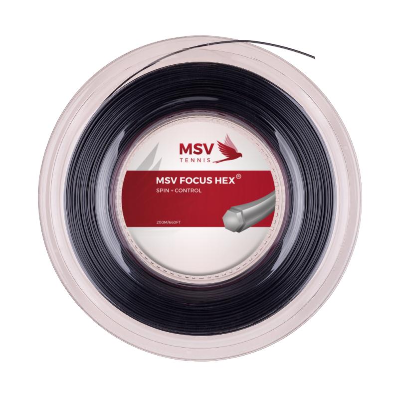 Теннисная струна MSV Focus-Hex Black 1,18 200 метров