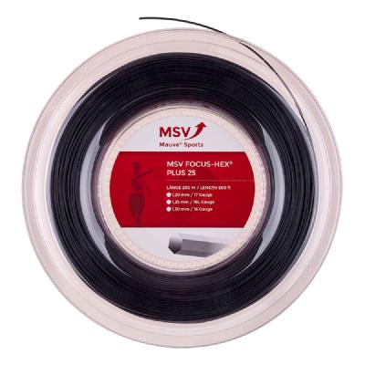 Теннисная струна MSV Focus-Hex Plus 25 1,20 Black 200 метров