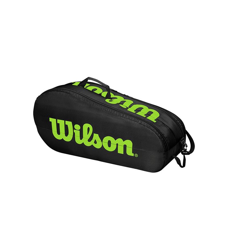 Теннисная сумка Wilson Team 2 Comp Black Green на 6 ракеток