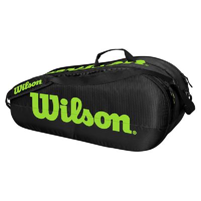Теннисная сумка Wilson Team 2 Comp Black Green на 6 ракеток