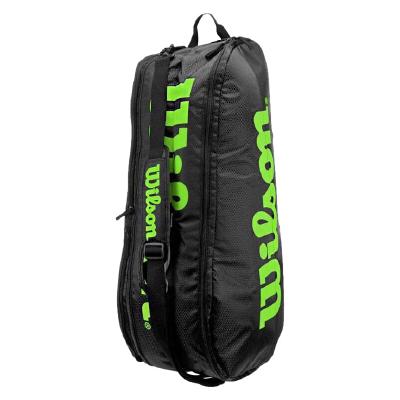 Теннисная сумка Wilson Team 2 Comp Black Green на 6 ракеток