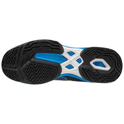 Теннисные кроссовки Mizuno Wave Exceed Light 2 AC Dress Blues/Bolt2 (Neon)