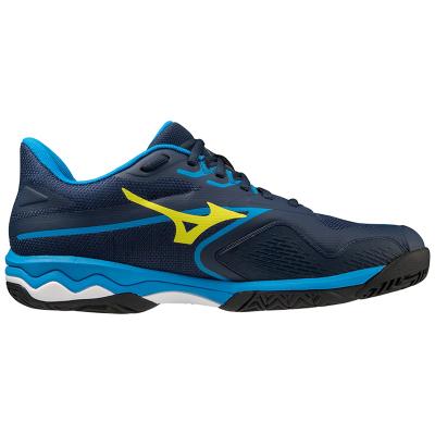 Теннисные кроссовки Mizuno Wave Exceed Light 2 AC Dress Blues/Bolt2 (Neon)