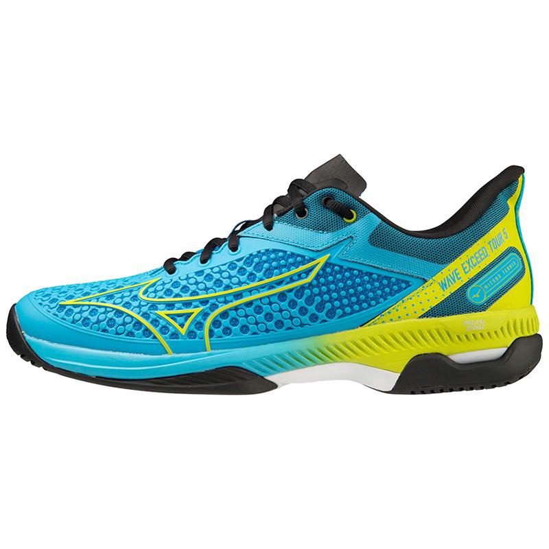 Теннисные кроссовки Mizuno Wave Exceed Tour 5 AC JetBlue/Bolt2 (Neon) /Black
