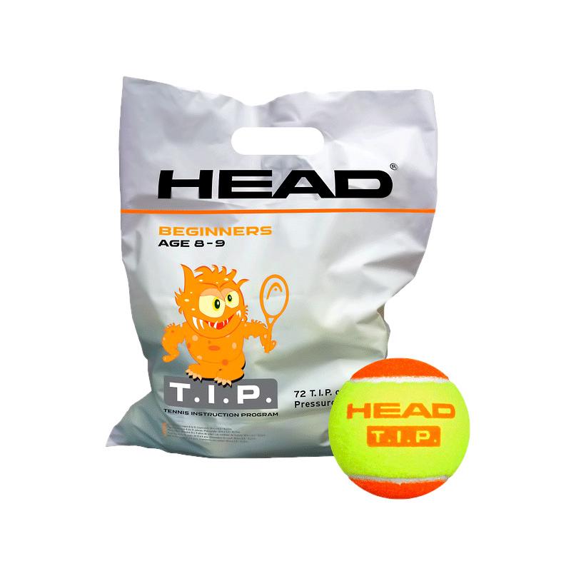 Теннисные мячи HEAD TIP ORANGE (пакет 72 мяча) оранжевые детские