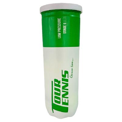 Теннисные мячи Tour Tennis Green Line Stage 1 72 (24x3)