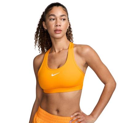 Топ Nike Dri-FIT Swoosh Medium Support Orange