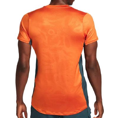 Футболка Nike Court Dri-Fit Advantage Print T-Shirt M (Campfire Orange/Deep Jungle/White)