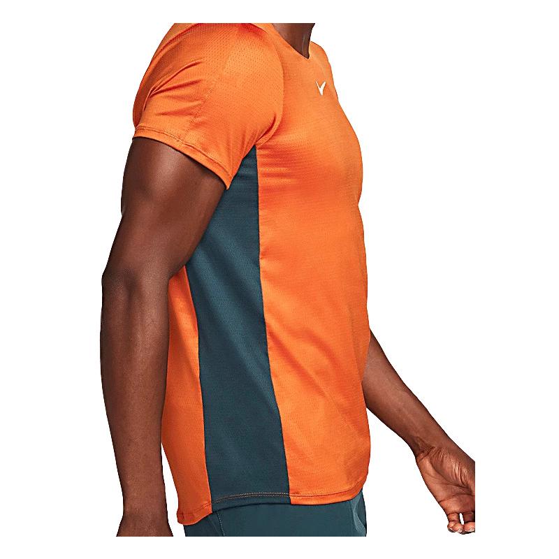 Футболка Nike Court Dri-Fit Advantage Print T-Shirt M (Campfire Orange/Deep Jungle/White)