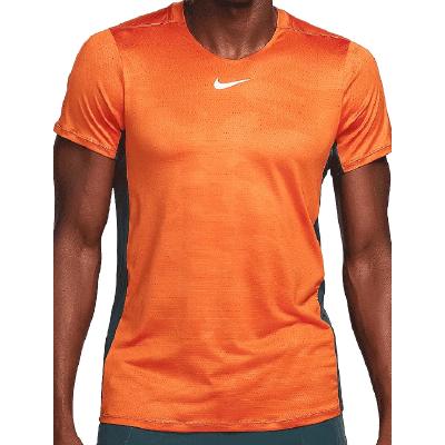 Футболка Nike Court Dri-Fit Advantage Print T-Shirt M (Campfire Orange/Deep Jungle/White)