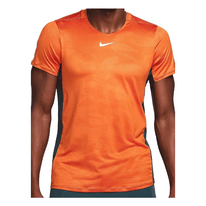 Футболка Nike Court Dri-Fit Advantage Print T-Shirt M (Campfire Orange/Deep Jungle/White)