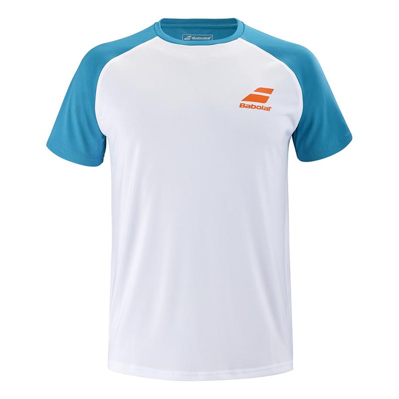 Футболка мужская Babolat Play Crew Neck White/Blue/Orange