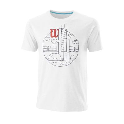 Футболка Wilson Chi Skyline CTN Tee M (Белый)