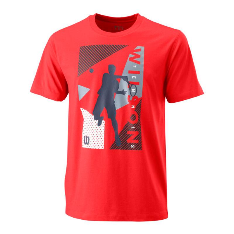 Футболка Wilson Geo Play Tech Tee M (Infrared)