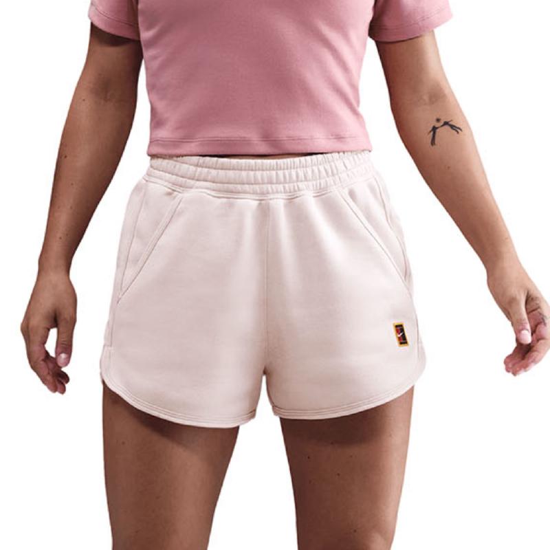 Шорты женские Nike Court Heritage Mid-Rise Fleece - Silt red