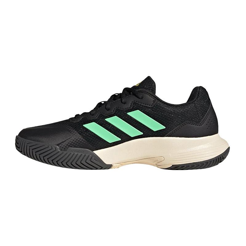 Кроссовки мужские Adidas Gamecourt 2 (Черный/Зеленый)