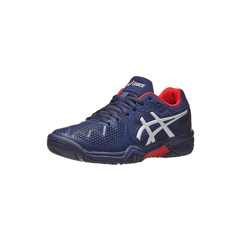 Детские теннисные кроссовки Asics Gel-Resolution 8 Dark Blue