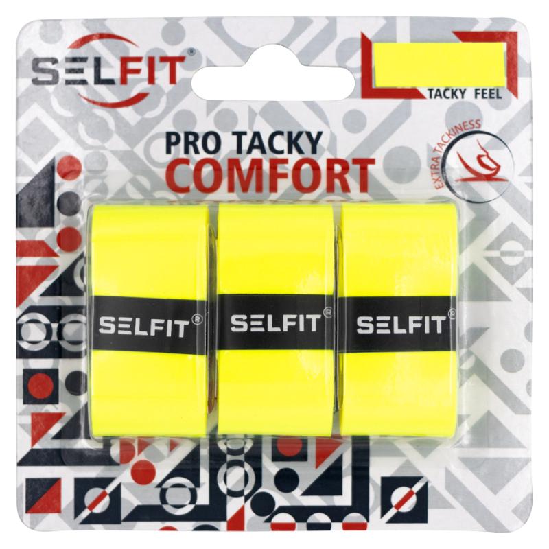 Намотка овергрип SELFIT Pro Tacky Comfort лимонная 0,6 мм 3 шт