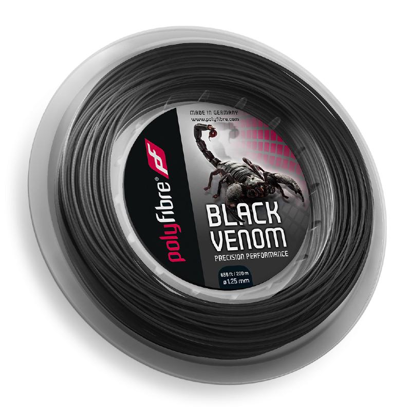 Теннисная струна Polyfibre Black Venom 1,25 200 метров