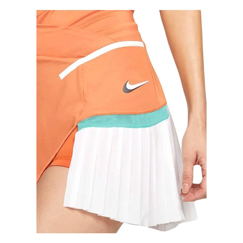 Юбка Nike Dri-Fit Spring Court Skirt W (Оранжевый/Белый)