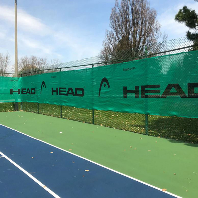 Ветрозащитный фон Head с логотипом светло-зеленый (2 X 18 метров)