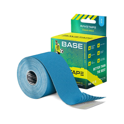 Кинезиотейп RaveTape Base, 5см х 5м (Голубой)