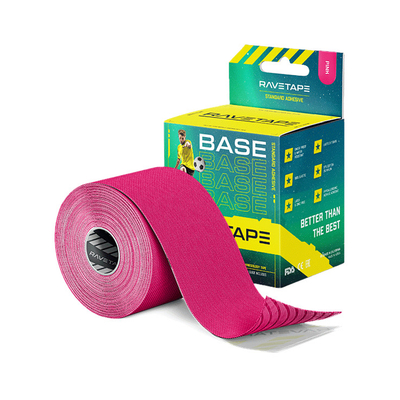 Кинезиотейп RaveTape Base, 5см х 5м (Розовый)