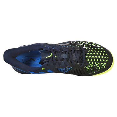 Кроссовки мужские Mizuno Exceed Tour 5 Clay (Черный/Желтый/Синий)
