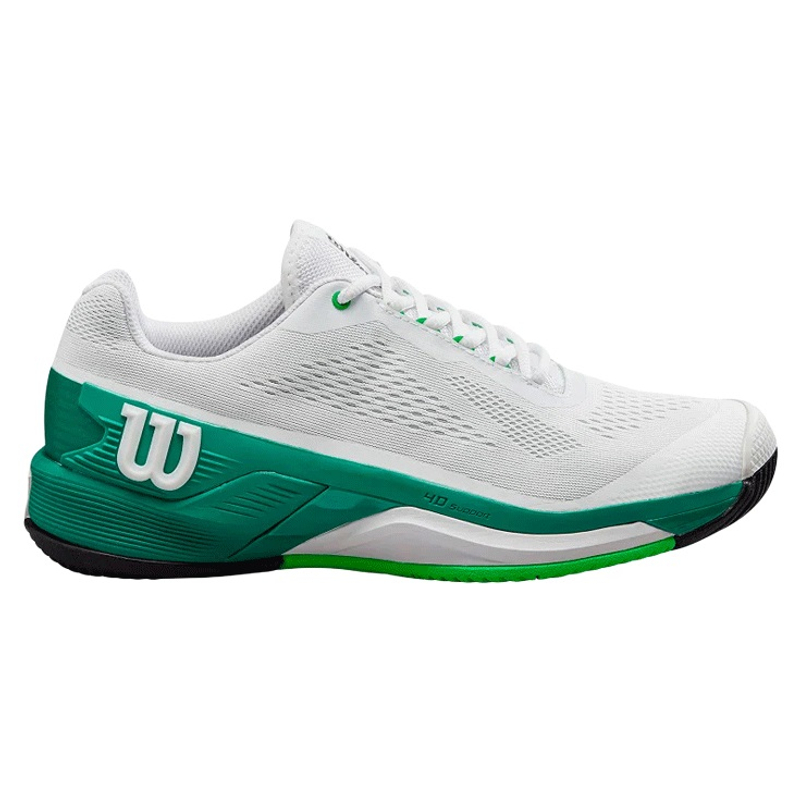 Кроссовки мужские Wilson Rush Pro 4.0 M Clay (White/Bosphorus/Green)