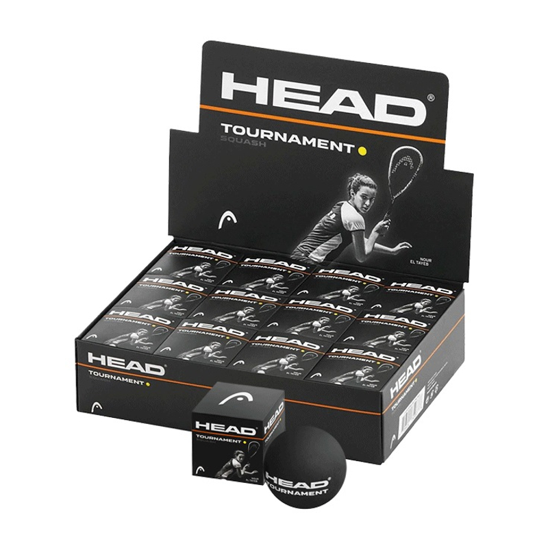 Мячи для сквоша Head Tournament Squash Ball 12 (12x1) 1 жёлтая точка