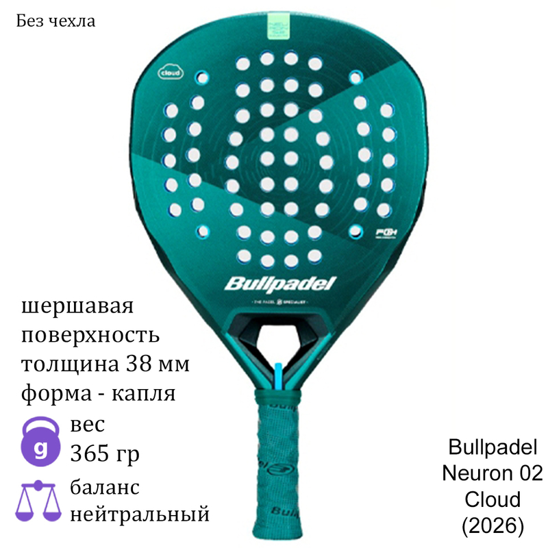 Ракетка для падела Bullpadel Neuron 02 Cloud (2026)