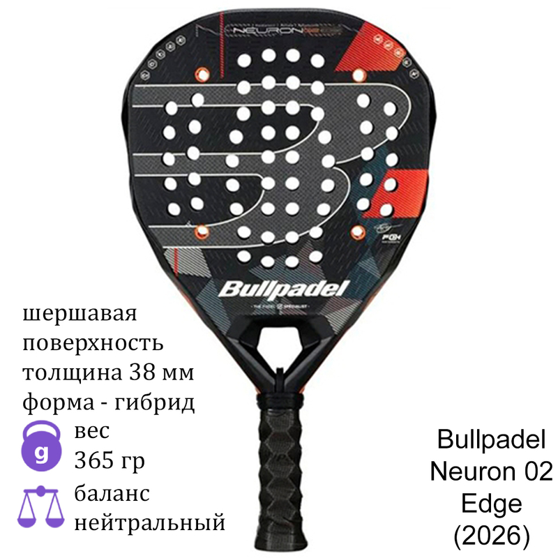 Ракетка для падела Bullpadel Neuron 02 Edge (2026)