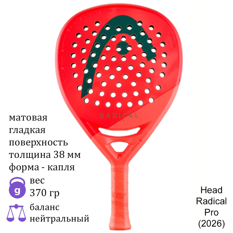 Ракетка для падела Head Radical Pro (2026)
